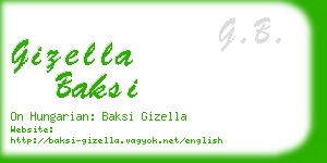 gizella baksi business card